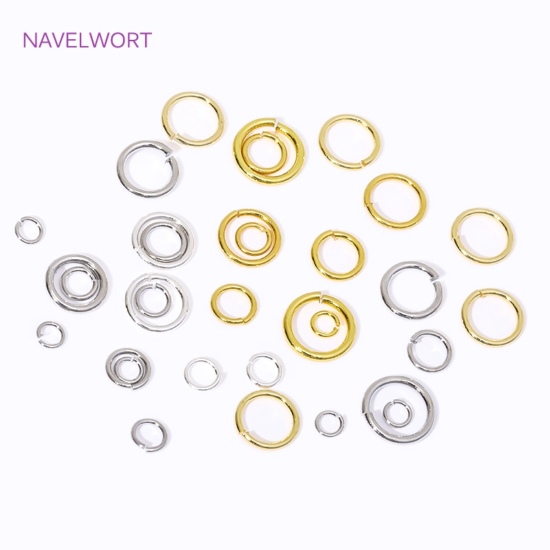 Gold Plated Ring - 14K/18K Gold Plated แยกแหวนเปิดแหวนกระโดดเชื่อมต่อแหวนสําหรับเครื่องประดับทําอุปกรณ์ DIY สร้อยข้อมือ/สร้อยคออุปกรณ์เสริม