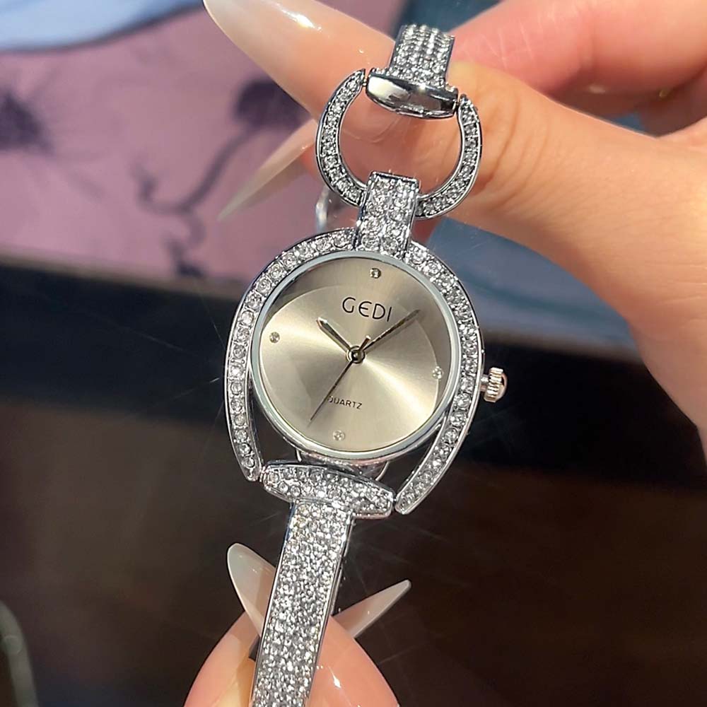 Astral Watches & Jewelry Netanya Reviews - นาฬิกาข้อมือผู้หญิง GEDI ดีไซน์ลายท้องฟ้าเต็มดาว แบบโปร่ง นาฬิกาข้อมือทรงไม่สมมาตร ดีไซน์หรูหรา