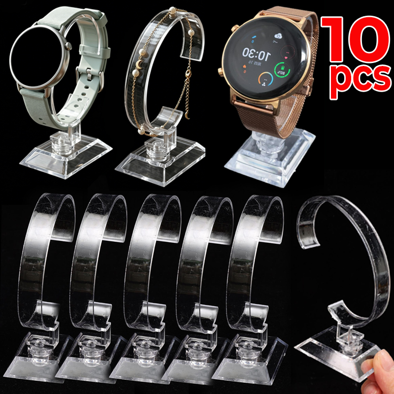 Jewelry Like Watches - แท่นโชว์นาฬิกาอะคริลิคใสทรงวงกลม C-Circle สำหรับวางโชว์บนเคาน์เตอร์ ใช้โชว์นาฬิกาข้อมือ สร้อยข้อมือ และเครื่องประดับ