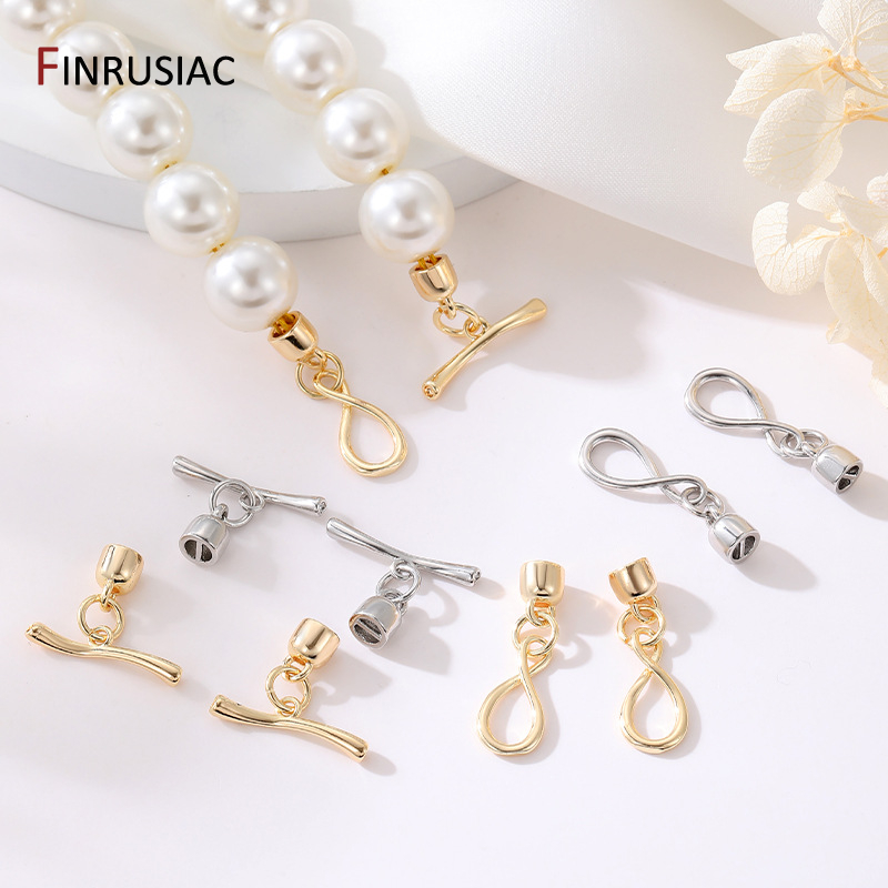 Pearl Necklace - 14K Gold Plated Infinity สัญลักษณ์ OT