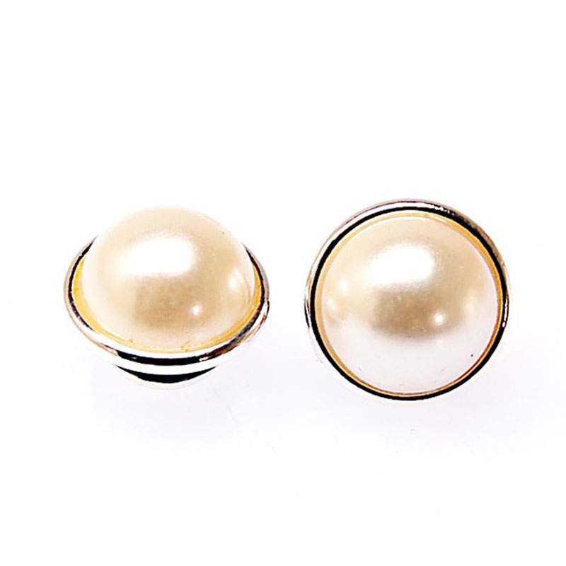 Pearl Necklace - 12 ชิ้นไวท์เพิร์ล เจวลป๊อป แบบเปลี่ยนได้ DIY สำหรับสร้อยข้อมือสร้อยคอแหวนเงิน