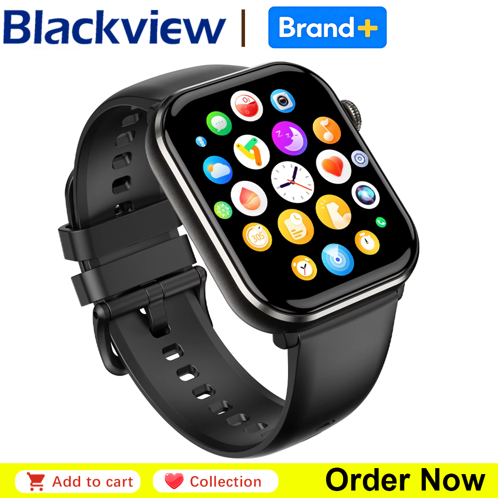Italian Jewelry Watches - แบล็ควิว R60 สมาร์ทวอทช์โทรผ่านบลูทูธ 1.96'' AMOLED HD