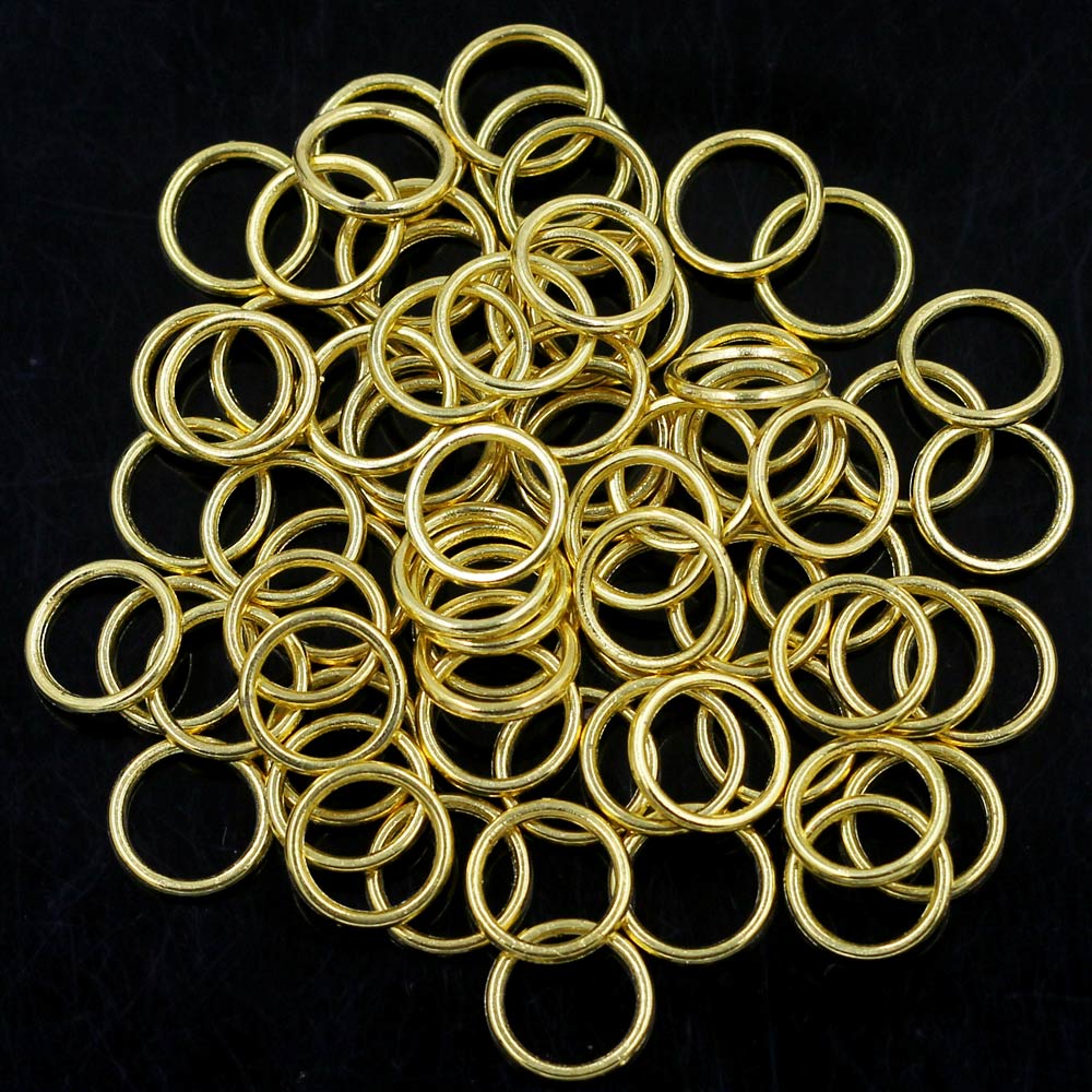 Gold Plated Ring - 500 ชิ้น ห่วงเปิดโลหะผสมชุบทองทรงกลม 6 มม.