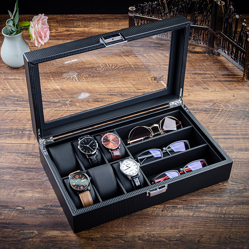 Best Jewelry Watches Women - กล่องนาฬิกา ตู้โชว์ กระเป๋าเก็บแว่นตา กล่องเก็บแว่นกันแดด แก้วด้านบน ของขวัญที่ดีที่สุดสําหรับผู้ชายและผู้หญิง