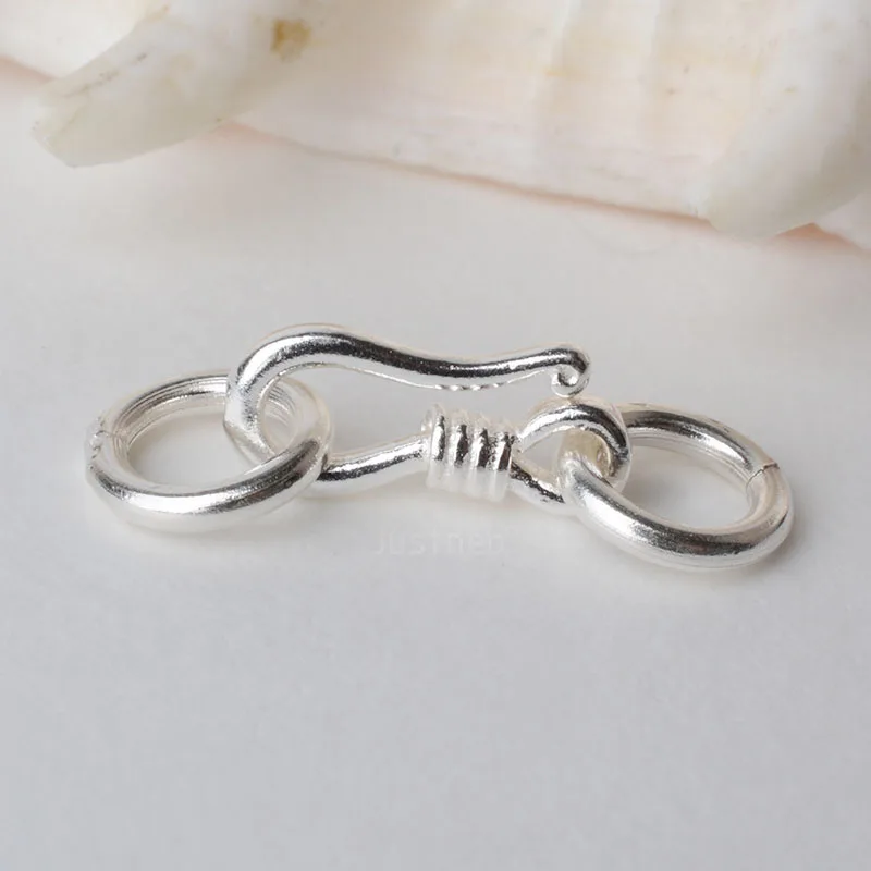 Sterling Silver Ring - เงินสเตอร์ลิง S Hook & Eye Fish