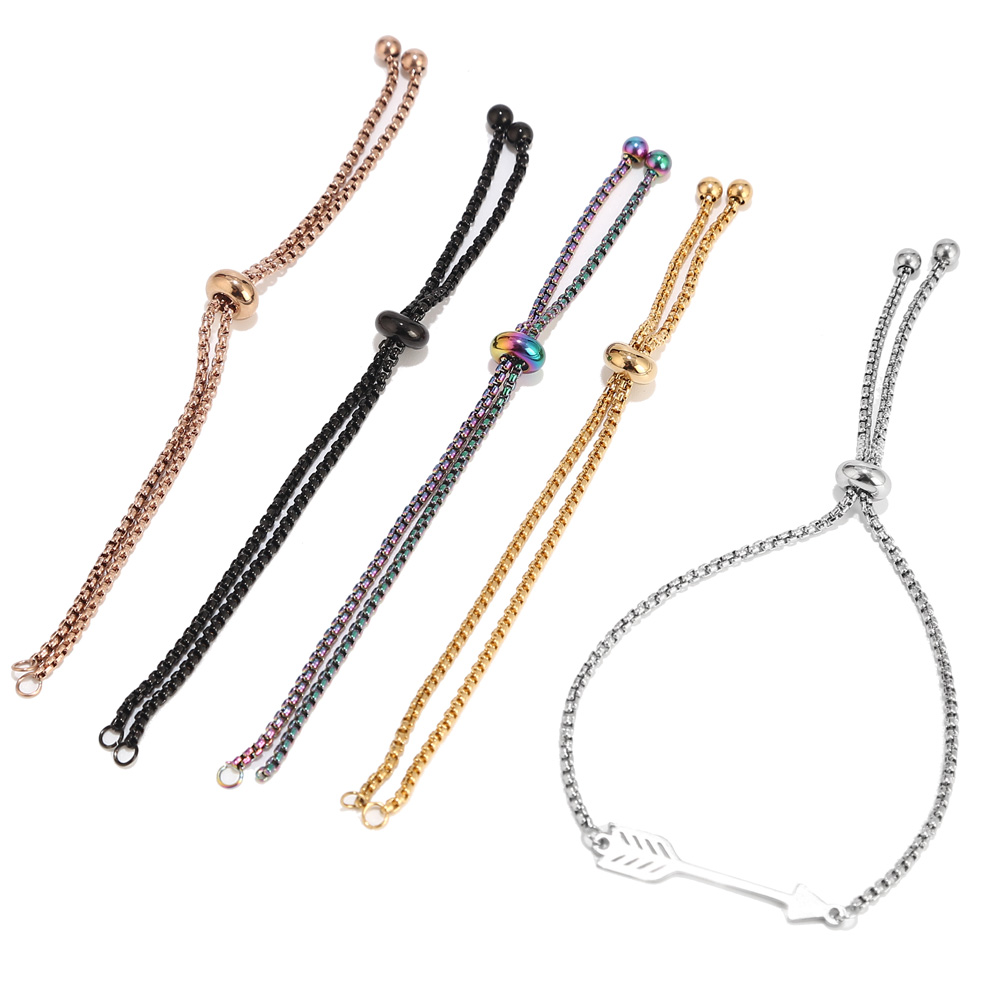 10PCS ขายส่งสแตนเลสสตีลสีดํา/ท - Rose Gold Bracelet บทวิจารณ์และราคา
