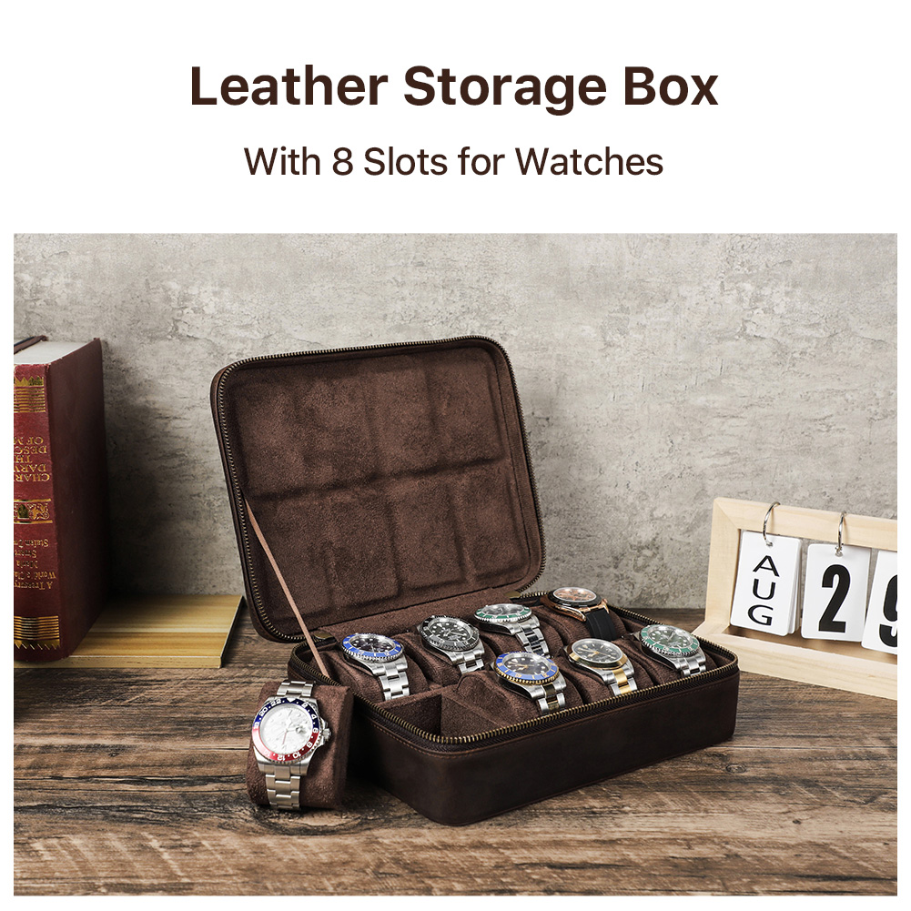 กล่องเก็บนาฬิกาหนังแท้แบบวินเท - Best Jewelry Watches Women บทวิจารณ์และราคา