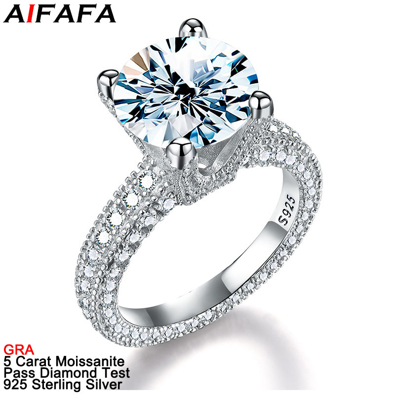แหวนเพชรโมอิสซาไนต์แท้ 5 กะรัต - Moissanite Ring บทวิจารณ์และราคา