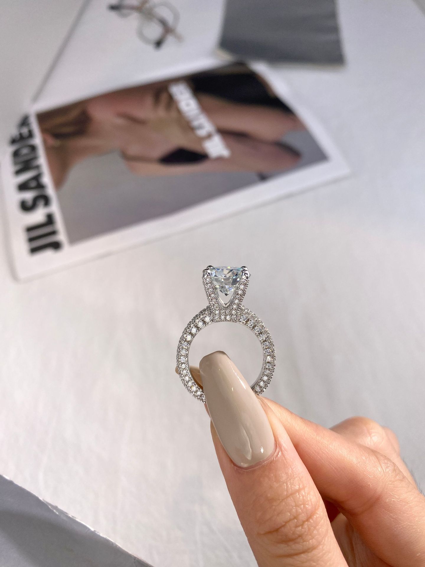 แหวนเพชรโมอิสซาไนต์แท้ 5 กะรัต - Moissanite Ring บทวิจารณ์และราคา
