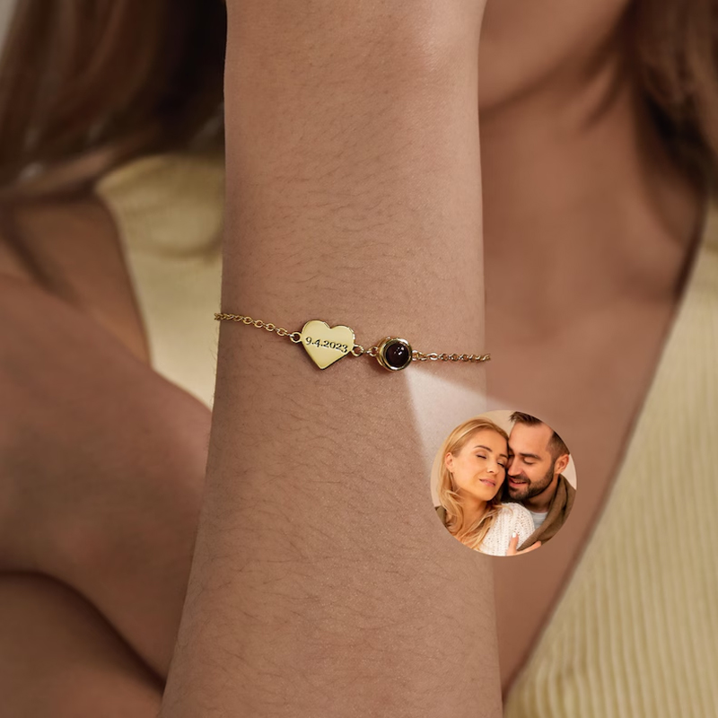 CUSTOM ชื่อสร้อยข้อมือ Photo P - Rose Gold Bracelet บทวิจารณ์และราคา