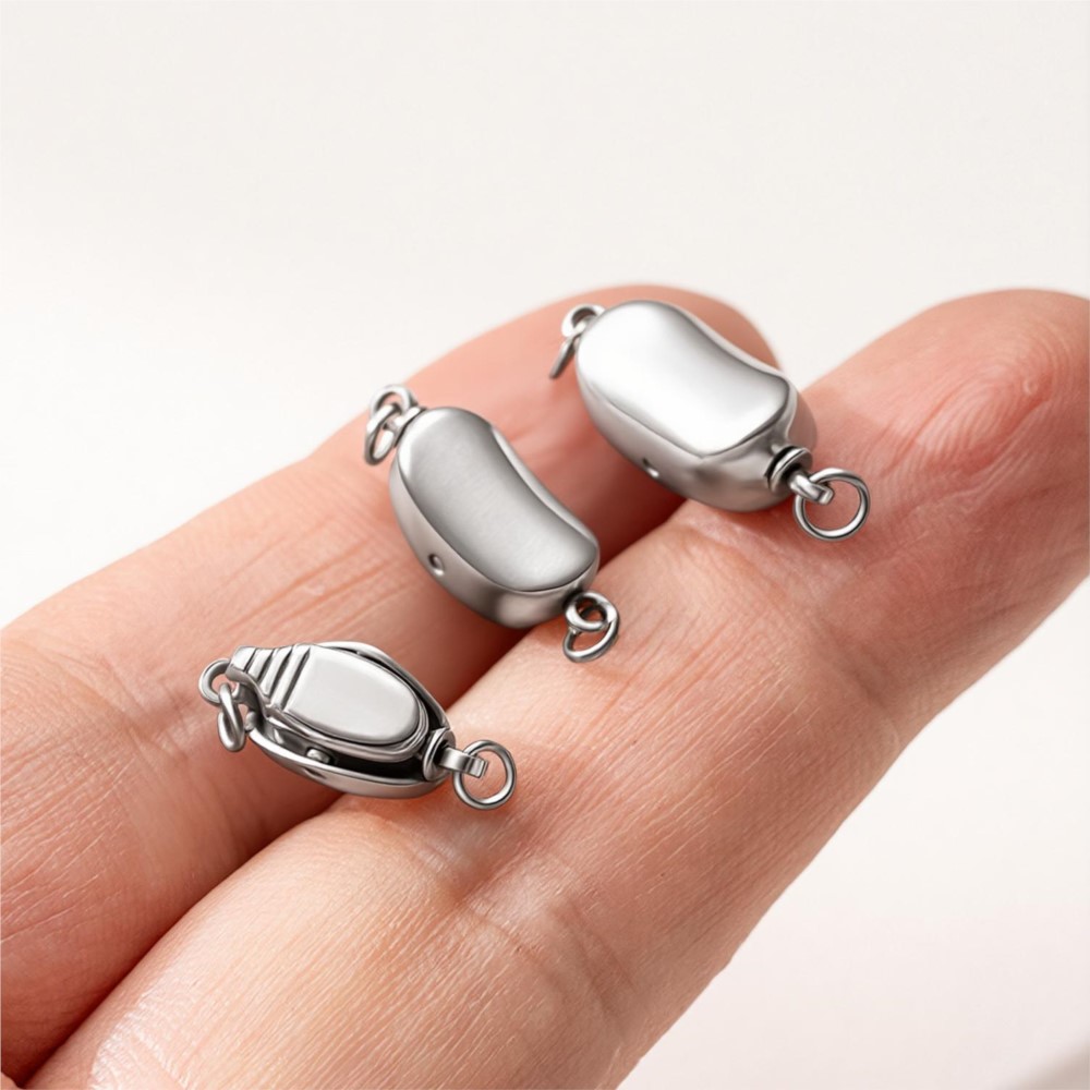 ตัวล็อคสแตนเลสแบบกด 2 ชิ้น ตัว - Pearl Necklace บทวิจารณ์และราคา