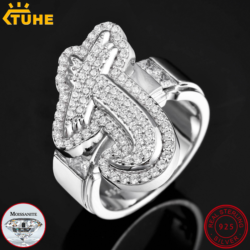แหวนตัวอักษร TUHE ประดับเพชรโม - Moissanite Ring บทวิจารณ์และราคา