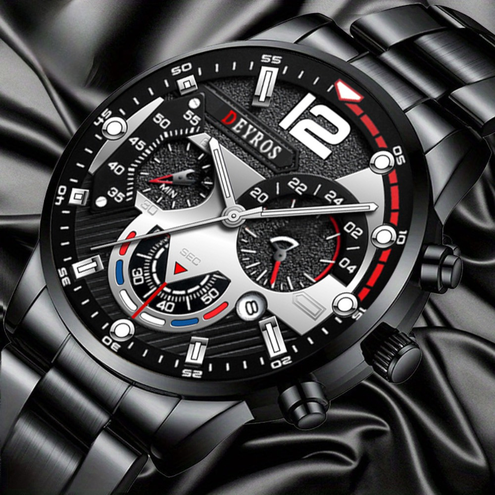 3 ชิ้น/เซ็ตนาฬิกาแฟชั่นผู้ชายส - Best Jewelry Watches For Men บทวิจารณ์และราคา