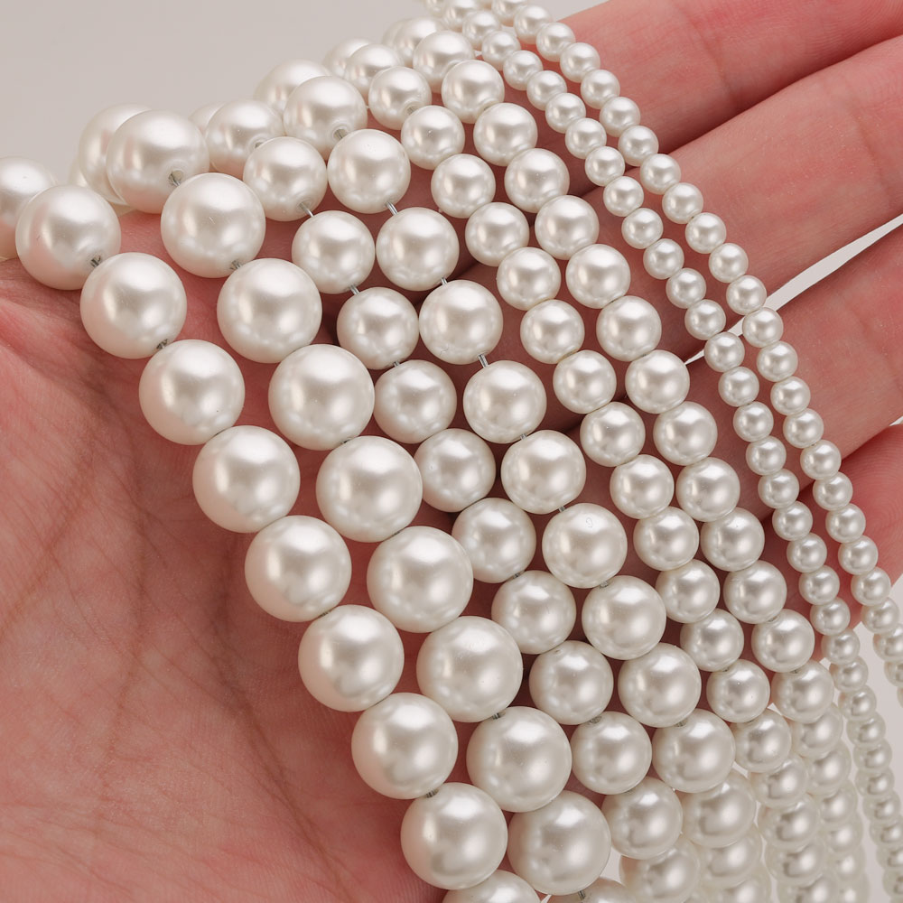 ลูกปัดแก้วคุณภาพสูง 100 ชิ้น ข - Pearl Necklace บทวิจารณ์และราคา
