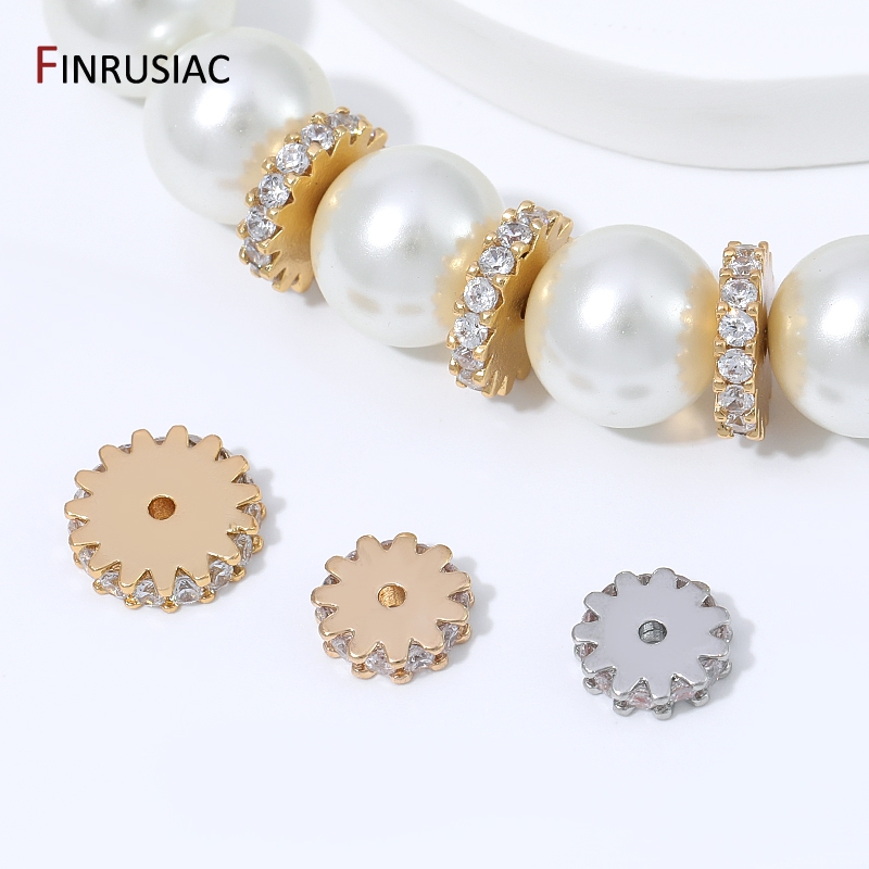 ลูกปัดตัวคั่นทรงเกียร์ชุบทอง 1 - Pearl Necklace บทวิจารณ์และราคา