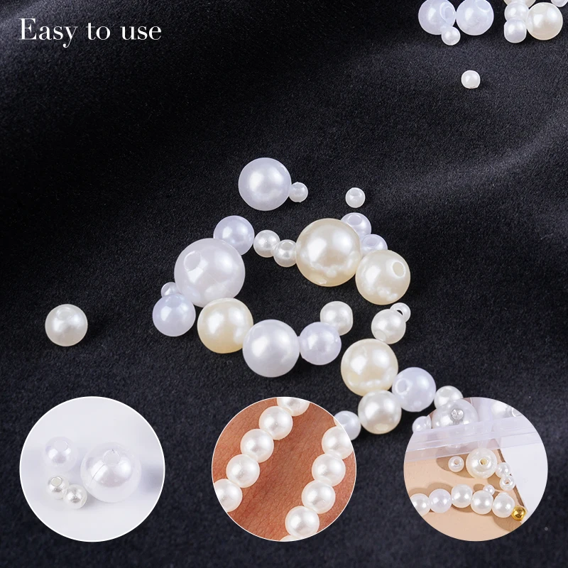 ชุดลูกปัดเรซิ่นมุกเทียม 800 ชิ - Pearl Necklace บทวิจารณ์และราคา