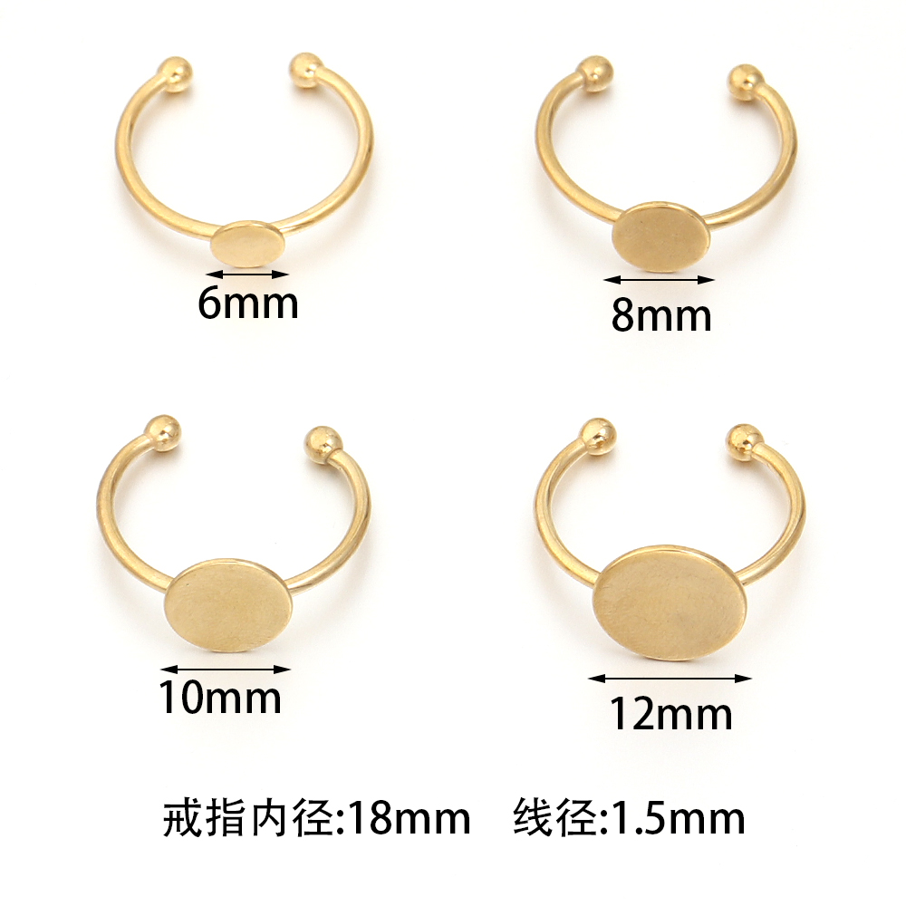 5Pcs / Lot สแตนเลสชุบทองคำฐานว - Gold Plated Ring บทวิจารณ์และราคา