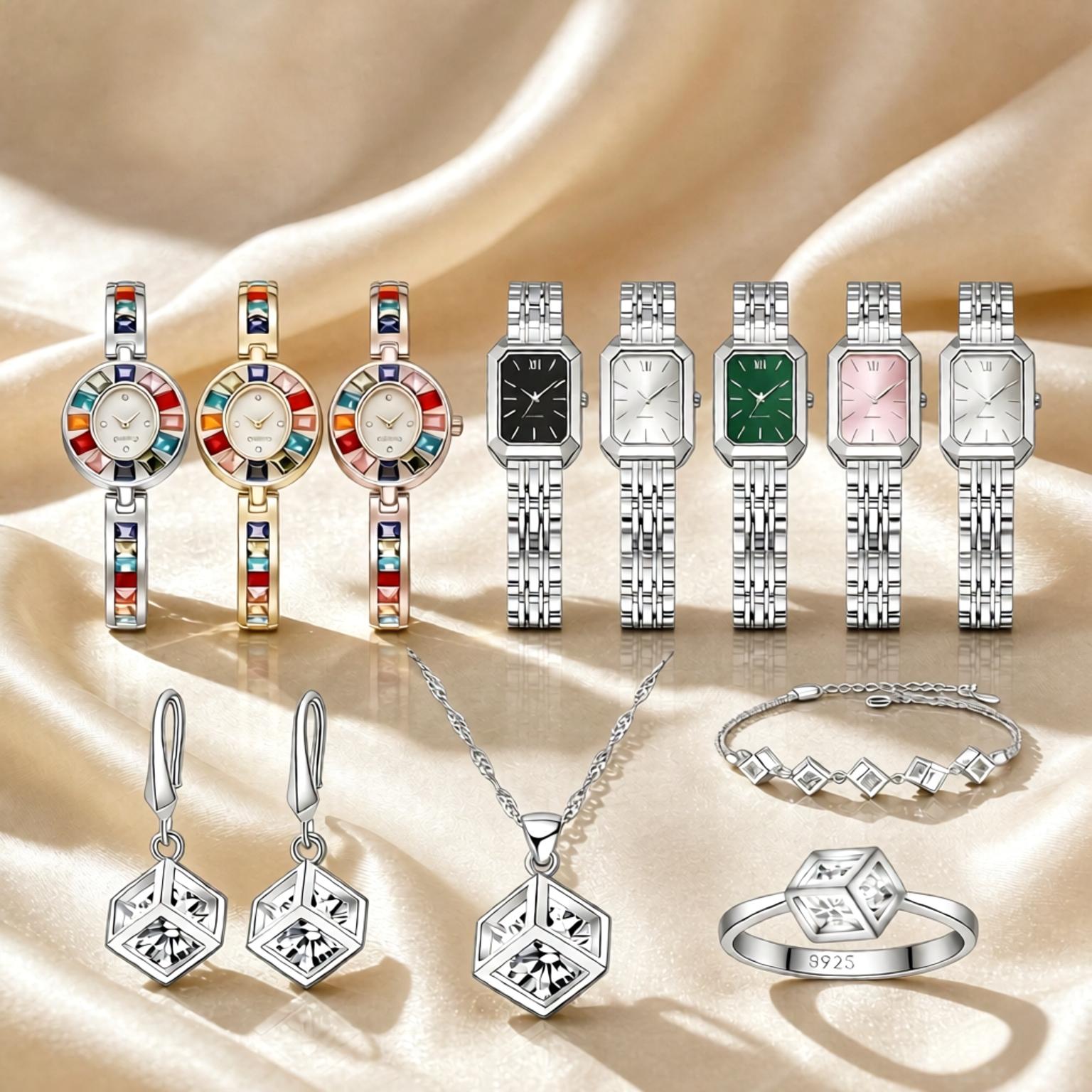 ชุดเครื่องประดับหรูหรา 925 เงิ - Best Jewelry Watches Women บทวิจารณ์และราคา