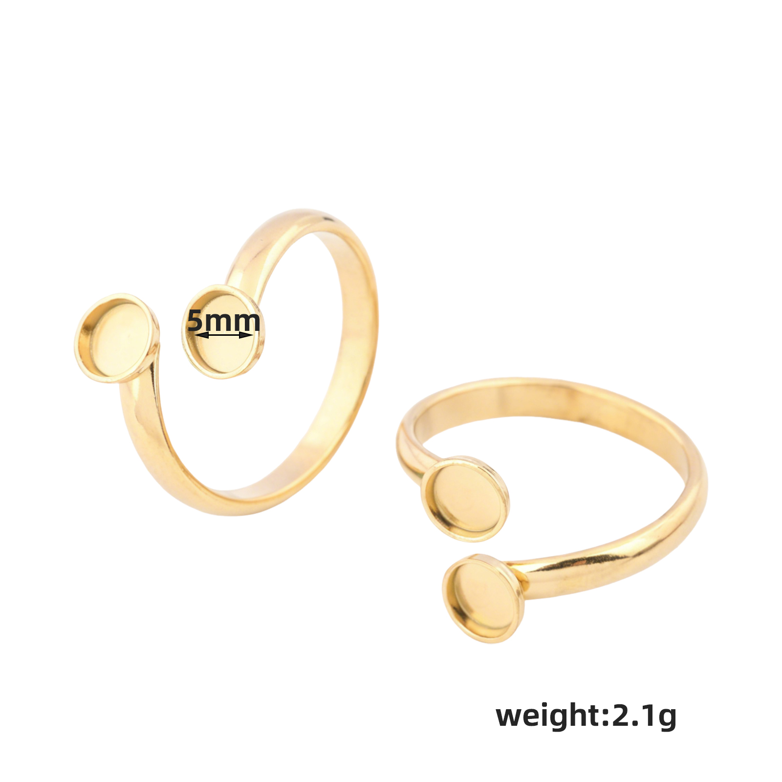 แหวนสแตนเลสชุบทองปรับขนาดได้ 1 - Gold Plated Ring บทวิจารณ์และราคา