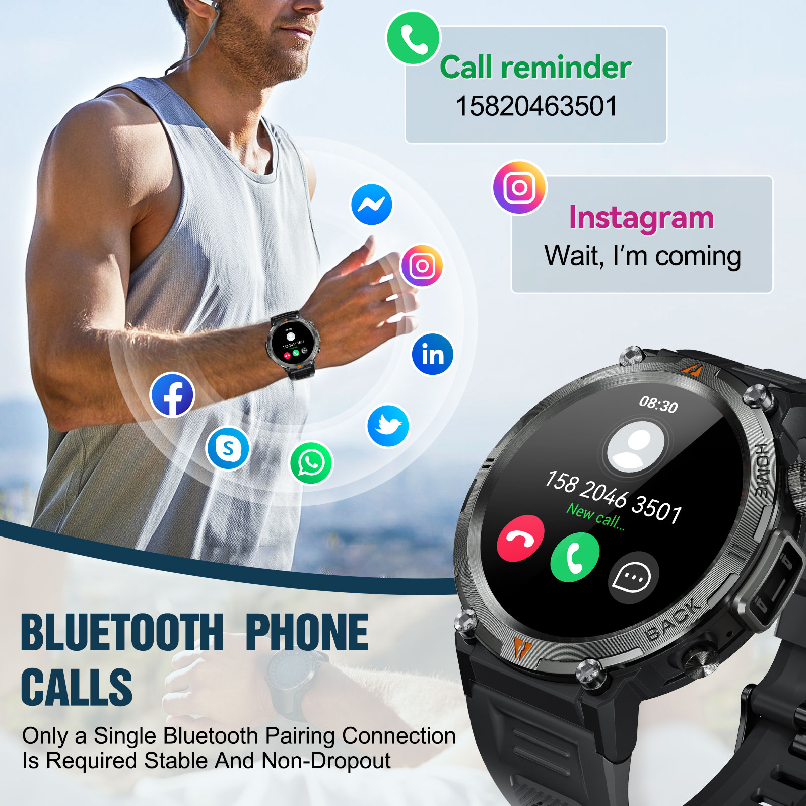 EIGIIS KE3 บลูทูธสมาร์ทนาฬิกาผ - Italian Jewelry Watches บทวิจารณ์และราคา