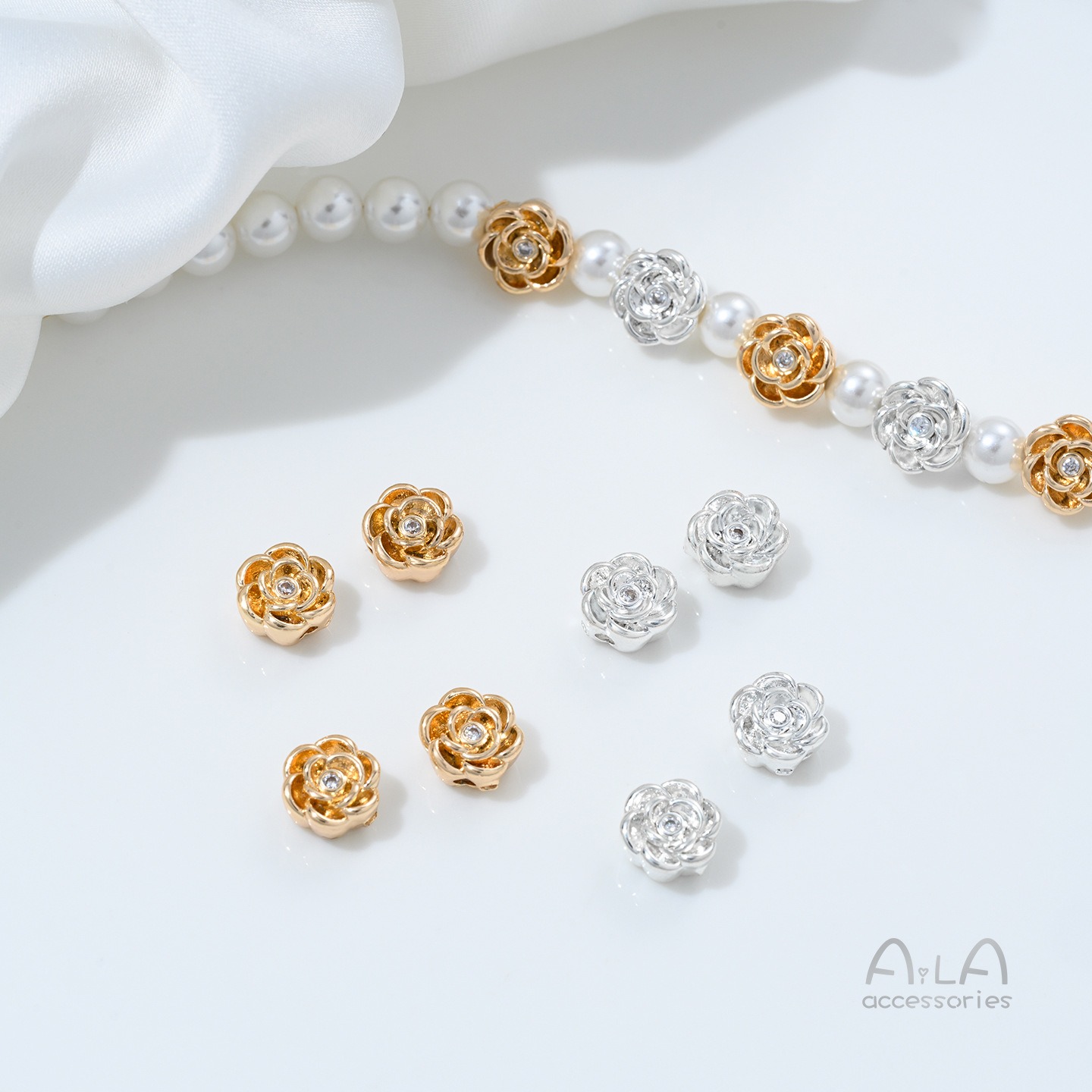 ทองแดงชุบทอง 14K ประดับเพชรซิค - Rose Gold Bracelet บทวิจารณ์และราคา