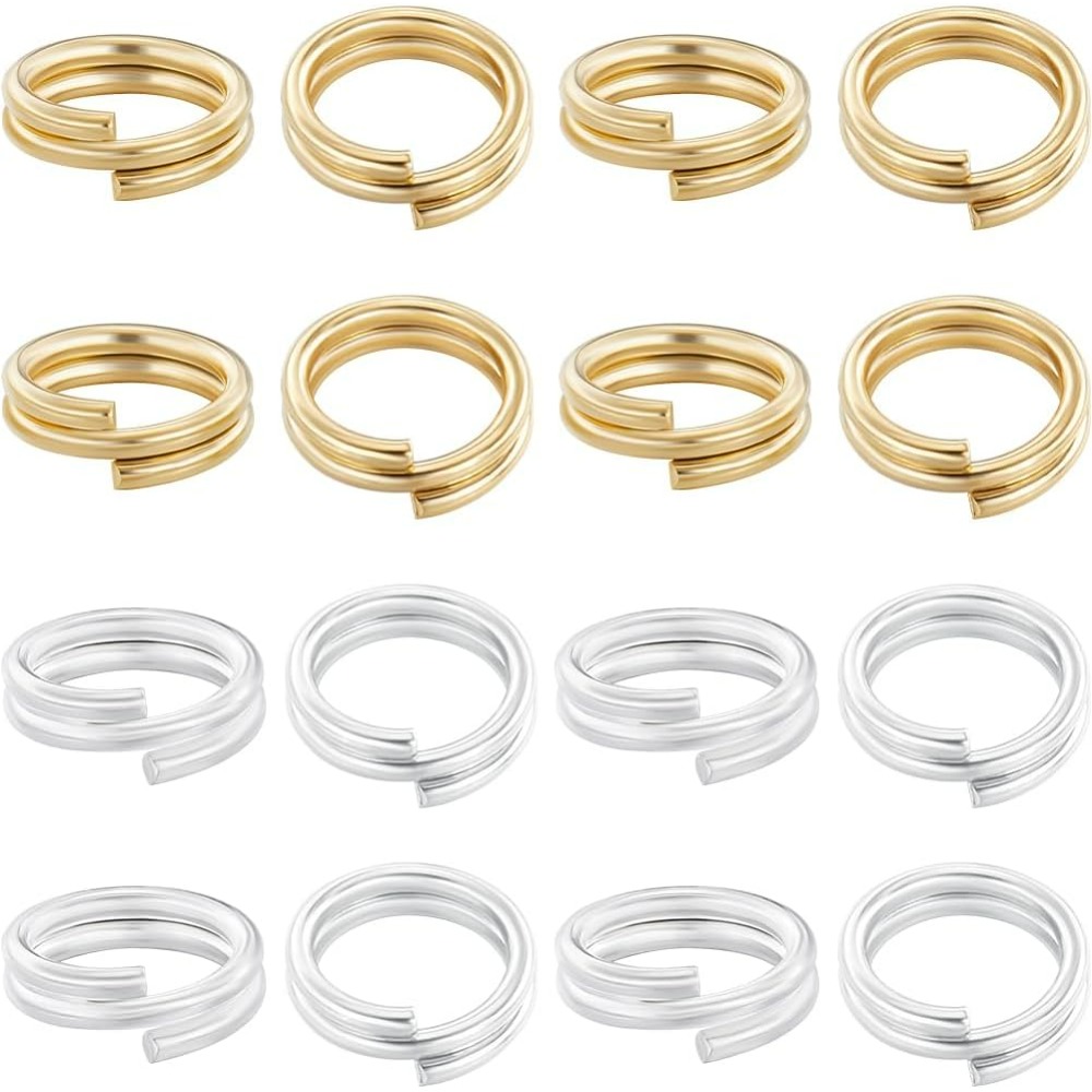 1 กล่อง 80 ชิ้นแหวนกระโดดแยก 2 - Gold Plated Ring บทวิจารณ์และราคา