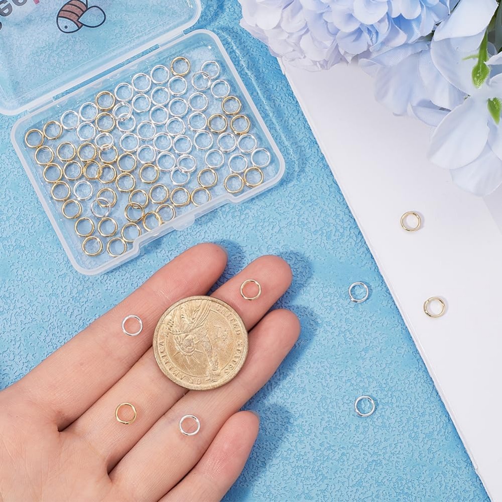 1 กล่อง 80 ชิ้นแหวนกระโดดแยก 2 - Gold Plated Ring บทวิจารณ์และราคา
