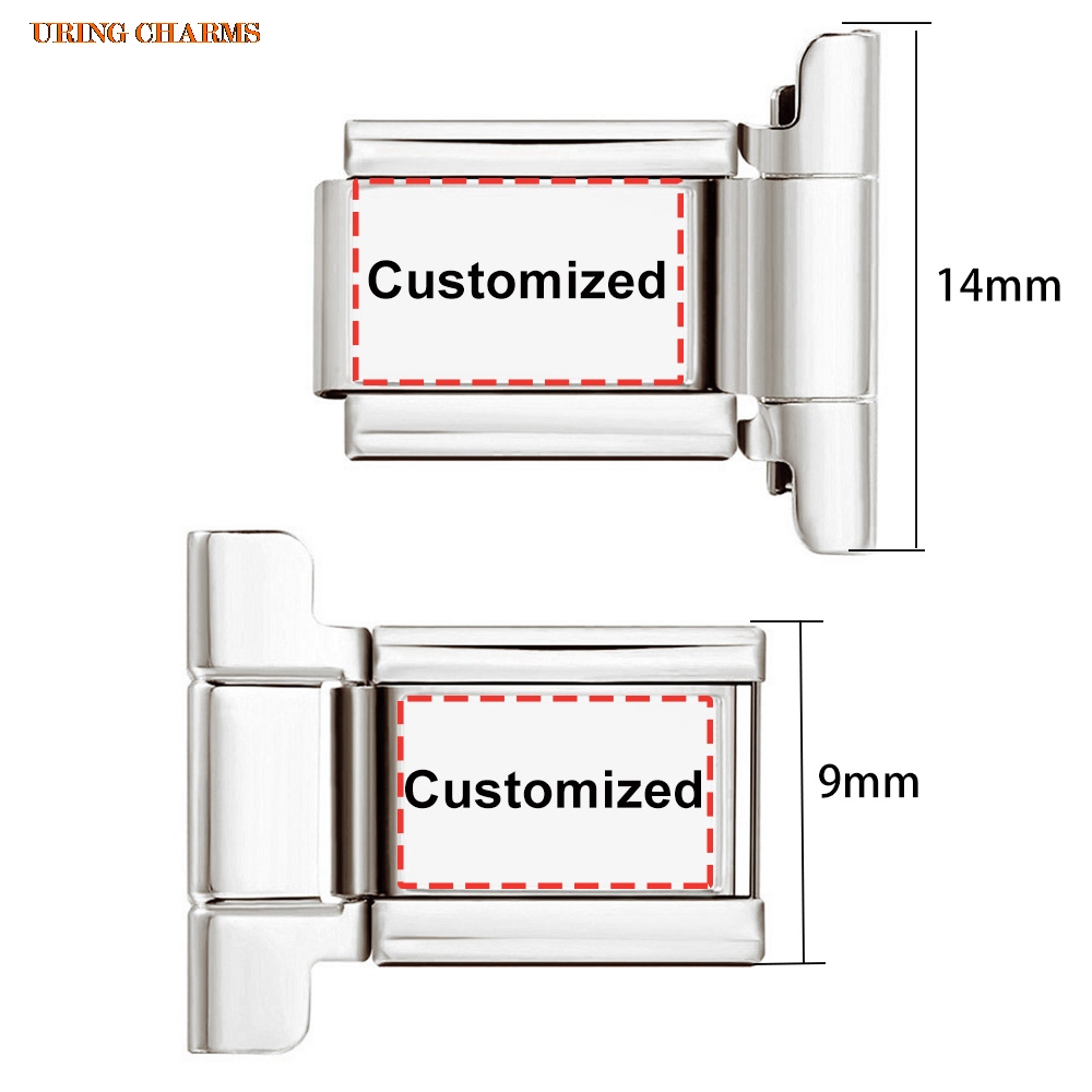 1 คู่ภาพโลโก้ที่กําหนดเองสายนา - Italian Jewelry Watches บทวิจารณ์และราคา