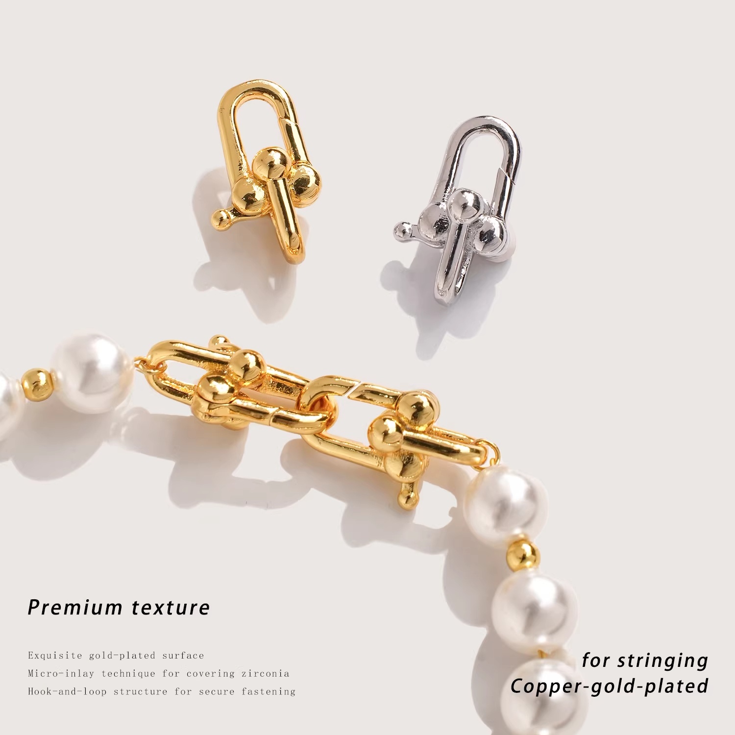 ตัวล็อคแบบกดชุบทอง 18K, ตัวล็อ - Pearl Necklace บทวิจารณ์และราคา