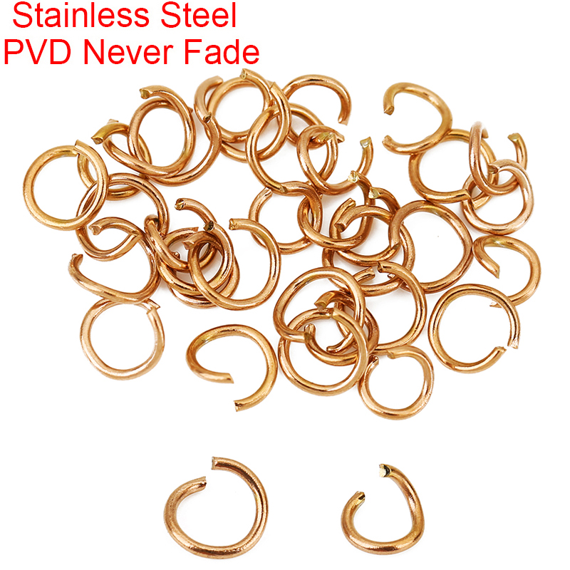 ห่วงเปิดสแตนเลสชุบทองคำสีกุหลา - Gold Plated Ring บทวิจารณ์และราคา
