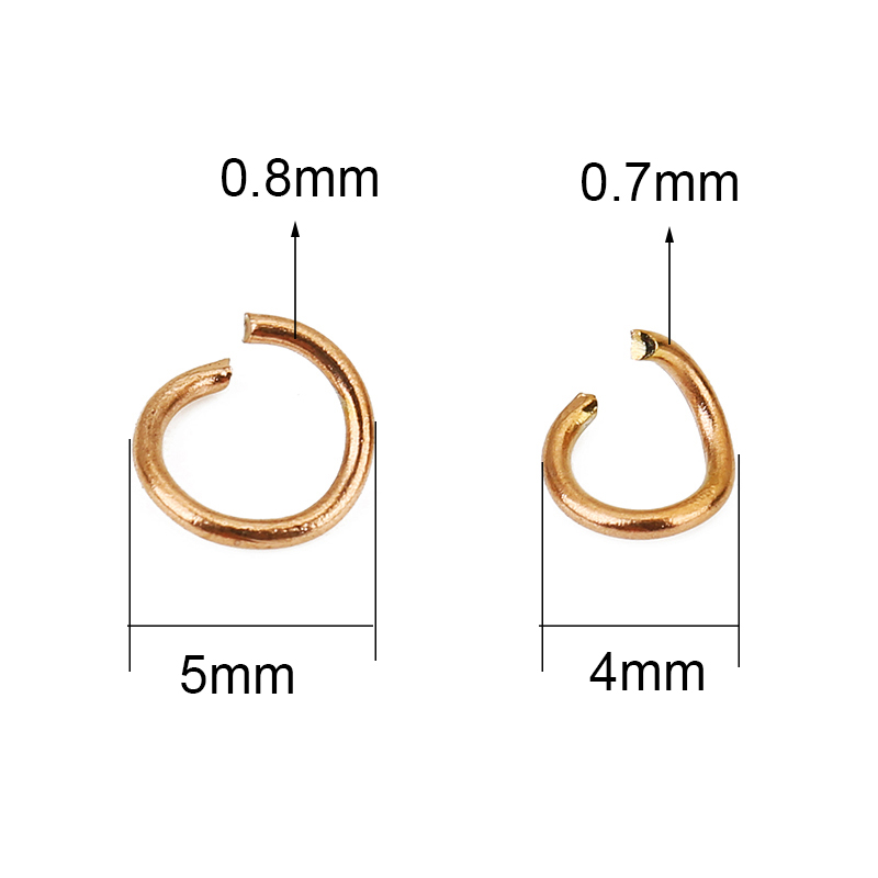 ห่วงเปิดสแตนเลสชุบทองคำสีกุหลา - Gold Plated Ring บทวิจารณ์และราคา