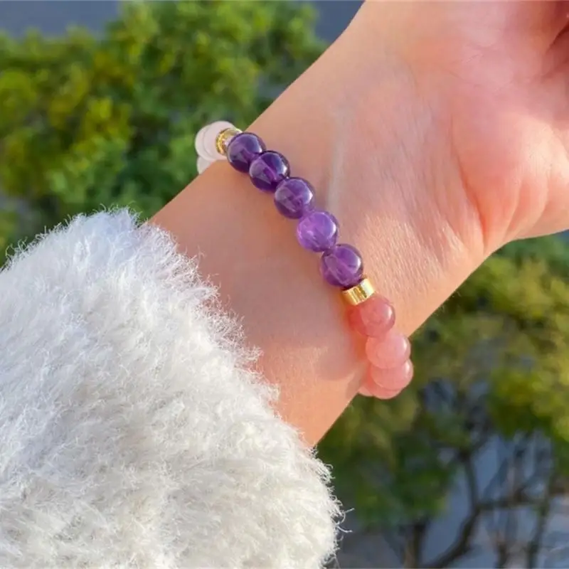 สร้อยข้อมือลูกปัดอเมทิสต์ธรรมช - Rose Gold Bracelet บทวิจารณ์และราคา