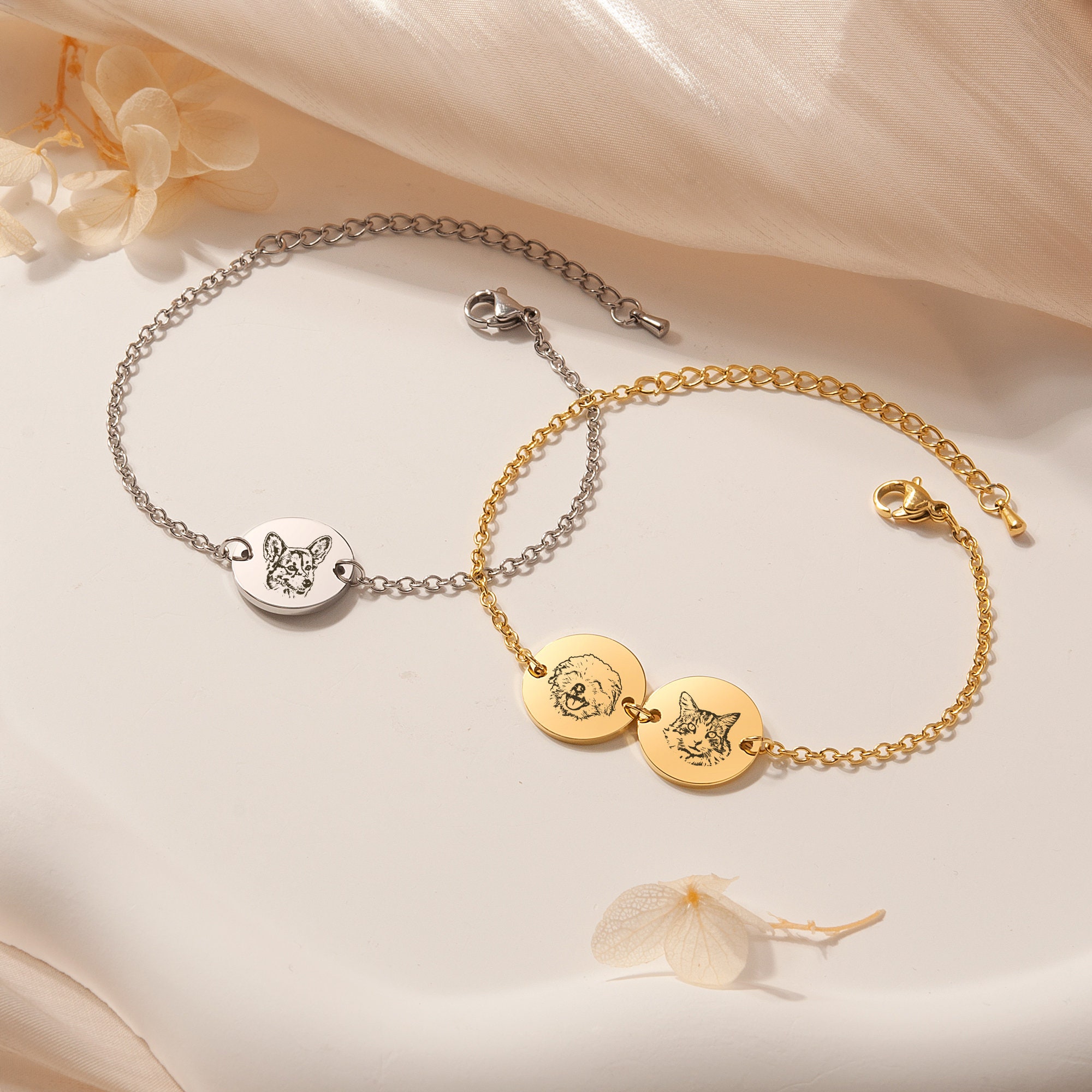 สร้อยข้อมือสัตว์เลี้ยง สร้อยข้ - Rose Gold Bracelet บทวิจารณ์และราคา